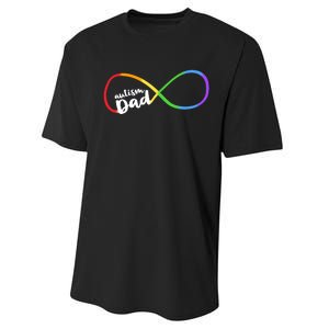 Autism Dad Infinity Symbol Performance Sprint T-Shirt