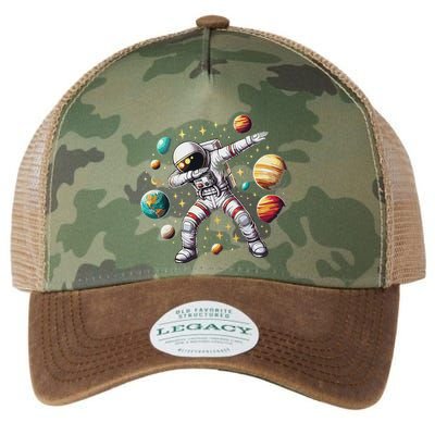 Astronaut Dabbing In Space Cosmic Galaxy Adventure Legacy Tie Dye Trucker Hat