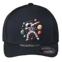 Astronaut Dabbing In Space Cosmic Galaxy Adventure Flexfit Unipanel Trucker Cap
