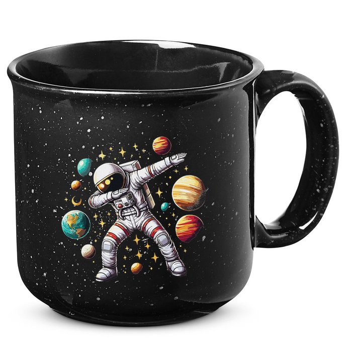 Astronaut Dabbing In Space Cosmic Galaxy Adventure 15oz Campfire Ceramic Mug