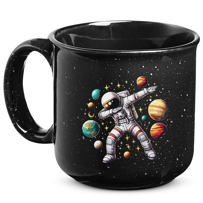 Astronaut Dabbing In Space Cosmic Galaxy Adventure 15oz Campfire Ceramic Mug