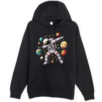 Astronaut Dabbing In Space Cosmic Galaxy Adventure Premium Pullover Hoodie