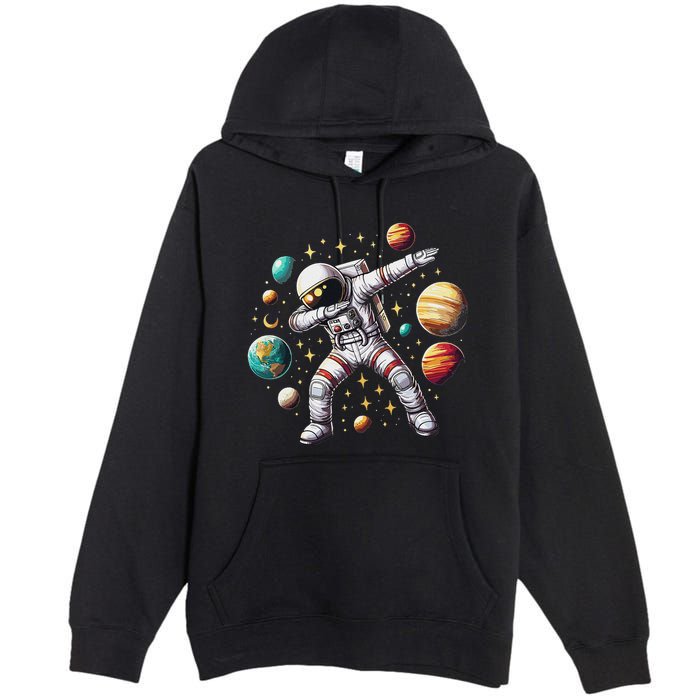Astronaut Dabbing In Space Cosmic Galaxy Adventure Premium Pullover Hoodie