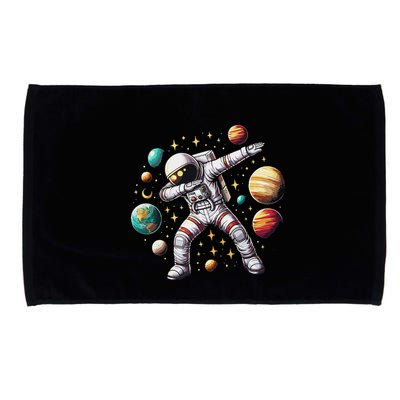 Astronaut Dabbing In Space Cosmic Galaxy Adventure Microfiber Hand Towel
