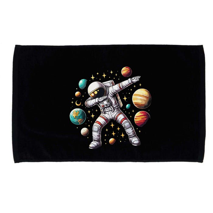 Astronaut Dabbing In Space Cosmic Galaxy Adventure Microfiber Hand Towel