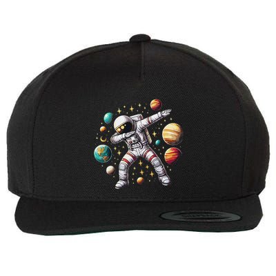 Astronaut Dabbing In Space Cosmic Galaxy Adventure Wool Snapback Cap