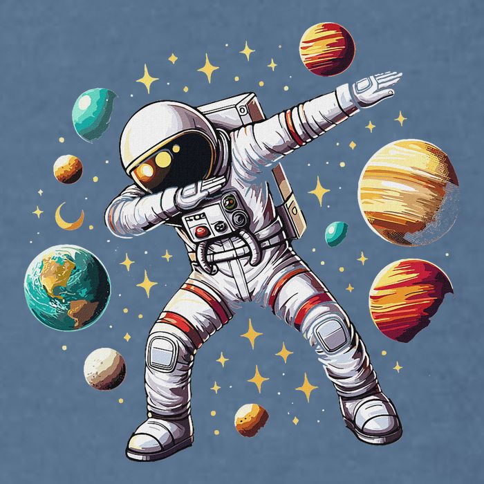 Astronaut Dabbing In Space Cosmic Galaxy Adventure Garment-Dyed Sweatshirt