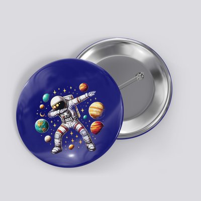 Astronaut Dabbing In Space Cosmic Galaxy Adventure Button