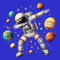 Astronaut Dabbing In Space Cosmic Galaxy Adventure 16 in Basic Backpack