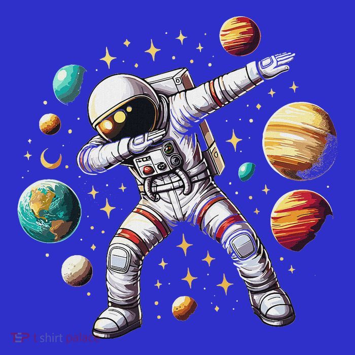 Astronaut Dabbing In Space Cosmic Galaxy Adventure Poster