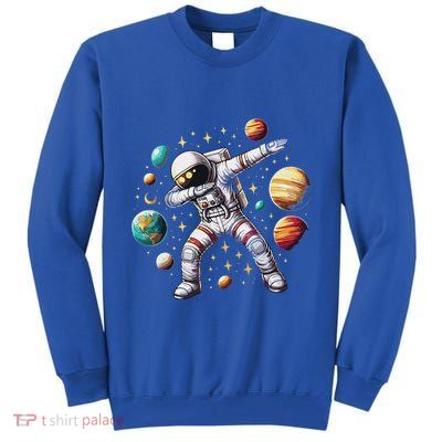 Astronaut Dabbing In Space Cosmic Galaxy Adventure Tall Sweatshirt