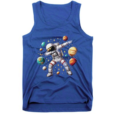 Astronaut Dabbing In Space Cosmic Galaxy Adventure Tank Top