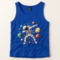 Astronaut Dabbing In Space Cosmic Galaxy Adventure Tank Top