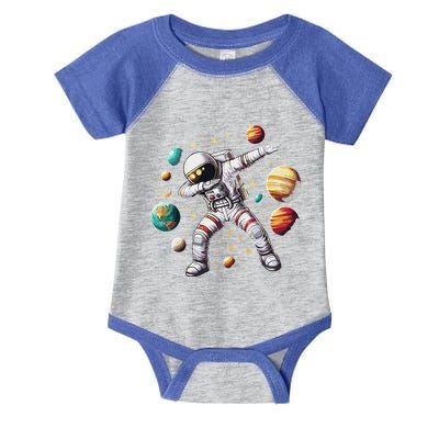 Astronaut Dabbing In Space Cosmic Galaxy Adventure Infant Baby Jersey Bodysuit