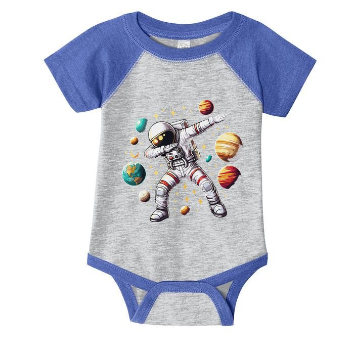 Astronaut Dabbing In Space Cosmic Galaxy Adventure Infant Baby Jersey Bodysuit
