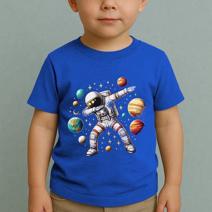 Astronaut Dabbing In Space Cosmic Galaxy Adventure Toddler T-Shirt