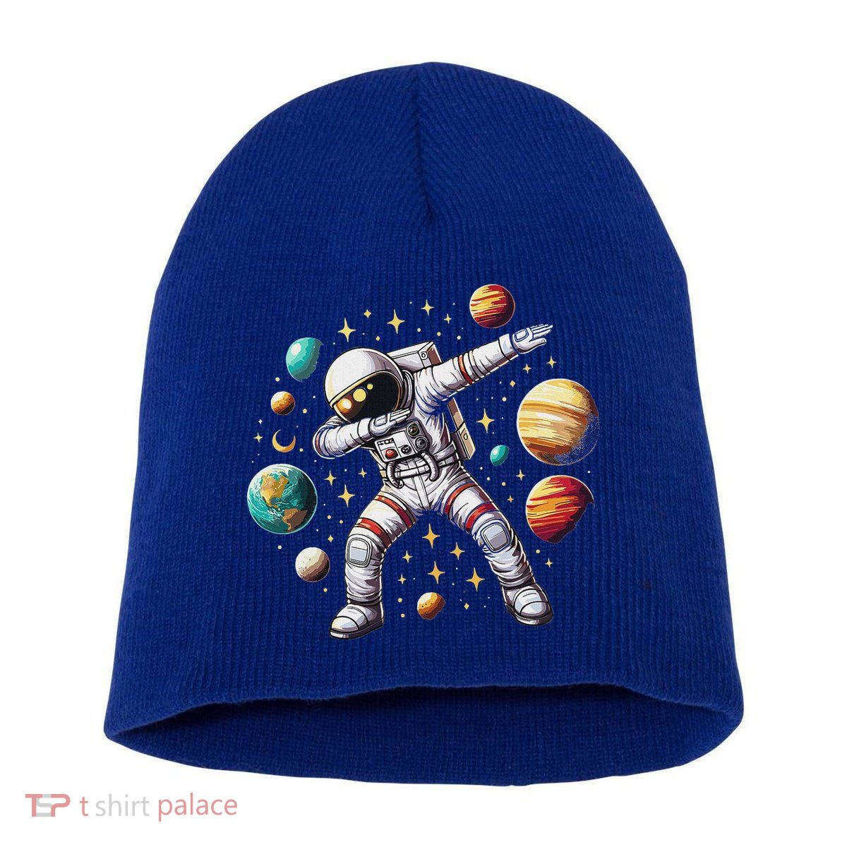 Astronaut Dabbing In Space Cosmic Galaxy Adventure Short Acrylic Beanie