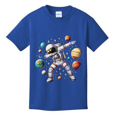 Astronaut Dabbing In Space Cosmic Galaxy Adventure Kids T-Shirt