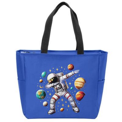 Astronaut Dabbing In Space Cosmic Galaxy Adventure Zip Tote Bag