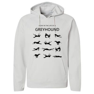 A Day In The Life Of A Greyhound Performance Fleece Hoodie