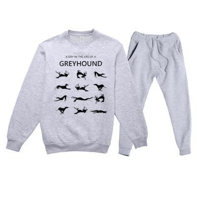 A Day In The Life Of A Greyhound Premium Crewneck Sweatsuit Set