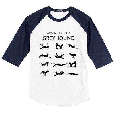 A Day In The Life Of A Greyhound Baseball Sleeve Shirt