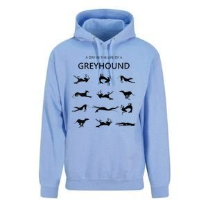 A Day In The Life Of A Greyhound Unisex Surf Hoodie