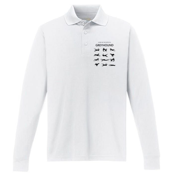 A Day In The Life Of A Greyhound Performance Long Sleeve Polo