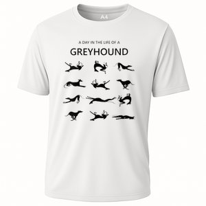 A Day In The Life Of A Greyhound Cooling Performance Crew T-Shirt