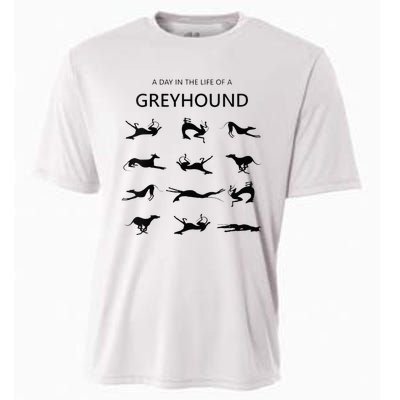 A Day In The Life Of A Greyhound Cooling Performance Crew T-Shirt