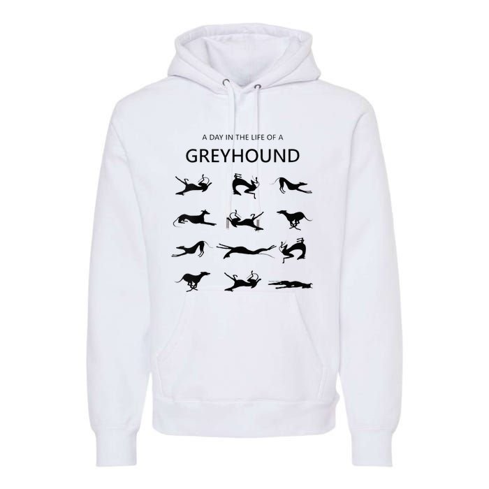 A Day In The Life Of A Greyhound Premium Hoodie