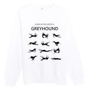 A Day In The Life Of A Greyhound Premium Crewneck Sweatshirt