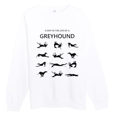 A Day In The Life Of A Greyhound Premium Crewneck Sweatshirt