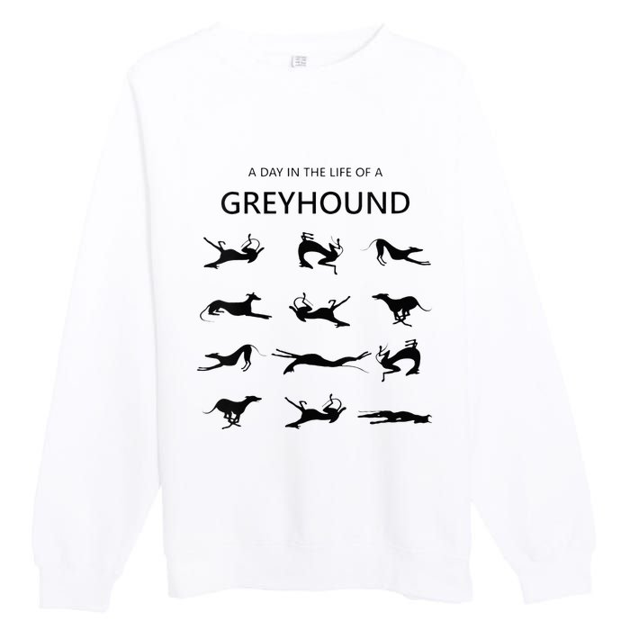 A Day In The Life Of A Greyhound Premium Crewneck Sweatshirt