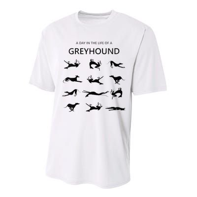 A Day In The Life Of A Greyhound Performance Sprint T-Shirt