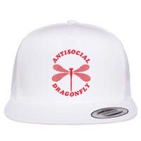 Antisocial Dragonfly Introvert Funny Introversion Humor Flat Bill Trucker Hat