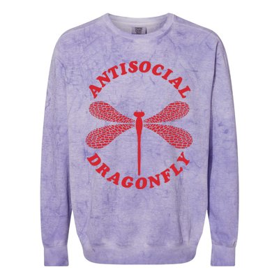 Antisocial Dragonfly Introvert Colorblast Crewneck Sweatshirt