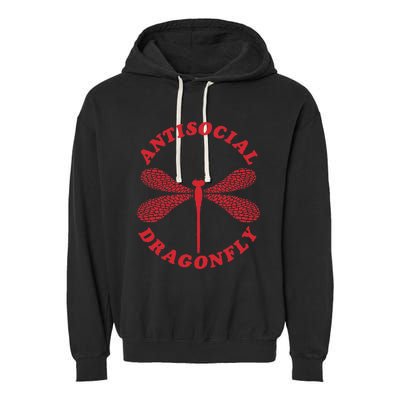 Antisocial Dragonfly Introvert Garment-Dyed Fleece Hoodie