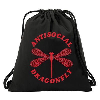Antisocial Dragonfly Introvert Drawstring Bag
