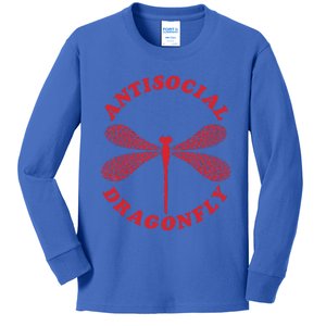 Antisocial Dragonfly Introvert Kids Long Sleeve Shirt