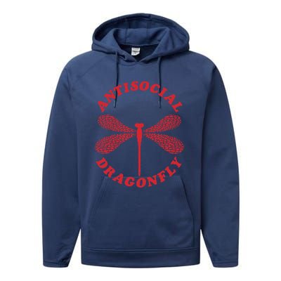 Antisocial Dragonfly Introvert Performance Fleece Hoodie