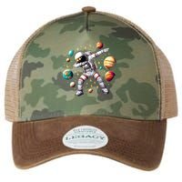 Astronaut Dabbing In Space Cosmic Galaxy Adventure Legacy Tie Dye Trucker Hat