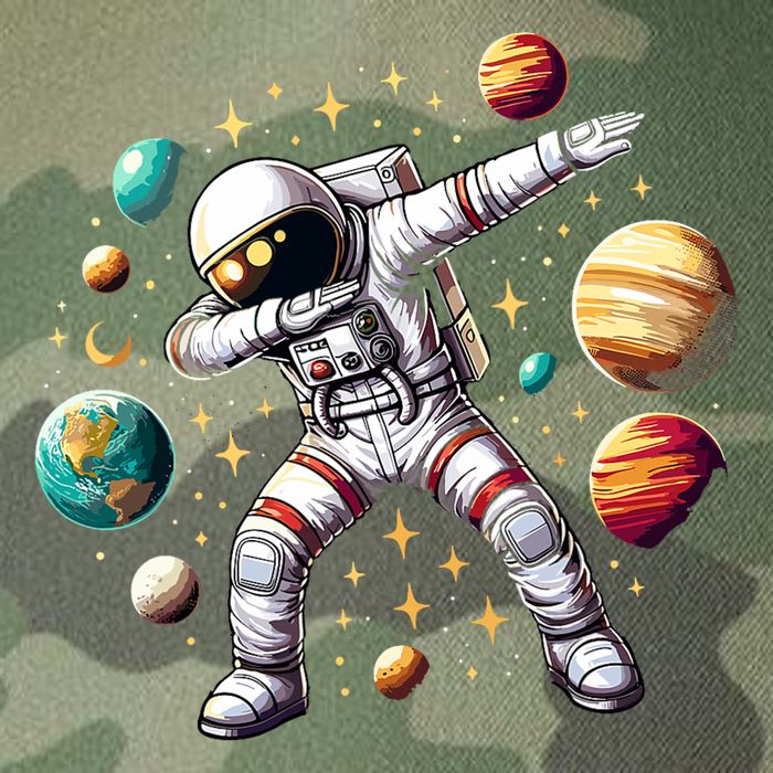 Astronaut Dabbing In Space Cosmic Galaxy Adventure Legacy Tie Dye Trucker Hat