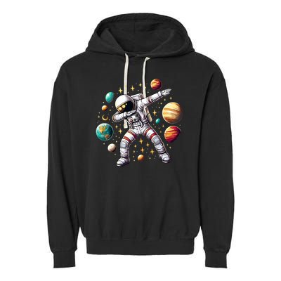 Astronaut Dabbing In Space Cosmic Galaxy Adventure Garment-Dyed Fleece Hoodie