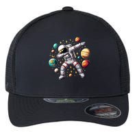 Astronaut Dabbing In Space Cosmic Galaxy Adventure Flexfit Unipanel Trucker Cap