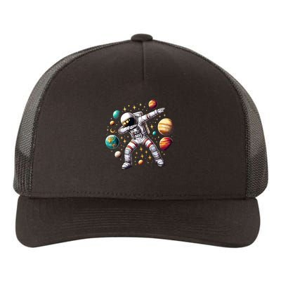 Astronaut Dabbing In Space Cosmic Galaxy Adventure Yupoong Adult 5-Panel Trucker Hat