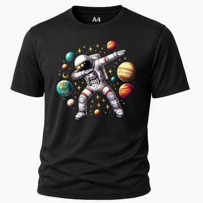 Astronaut Dabbing In Space Cosmic Galaxy Adventure Performance Shirt