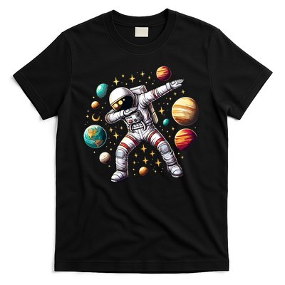Astronaut Dabbing In Space Cosmic Galaxy Adventure T-Shirt