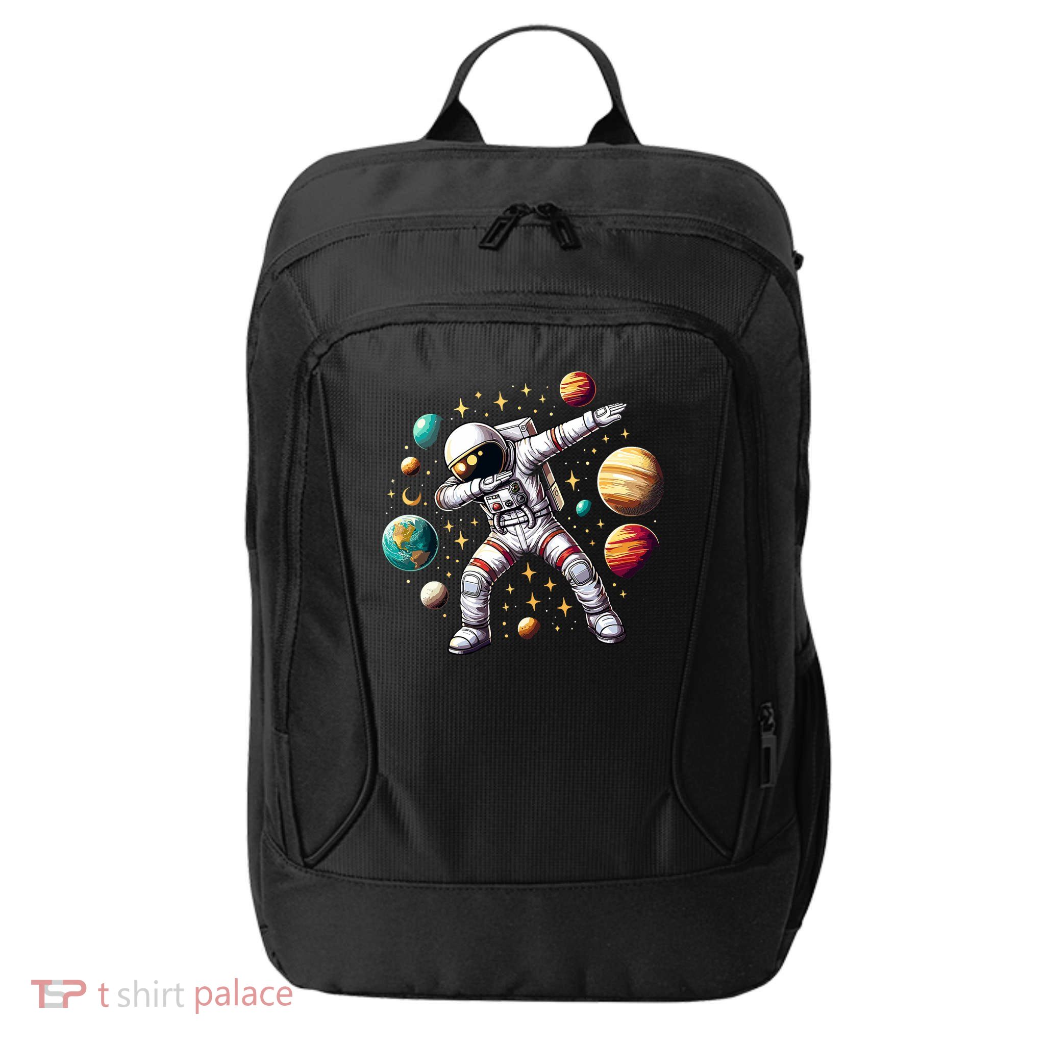 Astronaut Dabbing In Space Cosmic Galaxy Adventure City Backpack