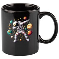 Astronaut Dabbing In Space Cosmic Galaxy Adventure 11oz C Handle Ceramic Mug